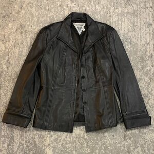 Marvin Richards Classic Black Leather Coat